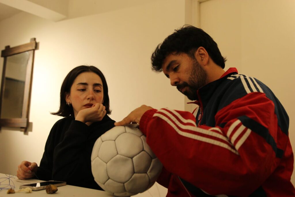 Foto del taller de balones artesanales DOCE F.C.