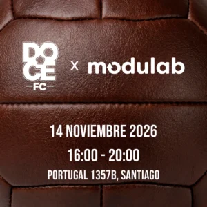 Escuela de Balones DOCE F.C x Modulab: 14 de noviembre de 2026, de 16:00 a 20:00, en Portugal 1357B, Santiago